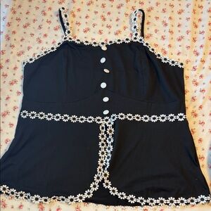 Elegant Black Floral Women's Camisole